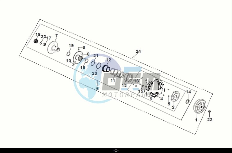 DRIVEN PULLEY ASSY