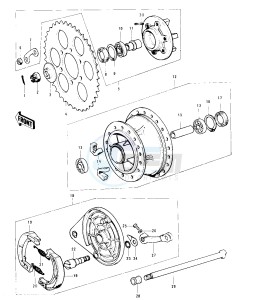 KS 125 (-A) drawing REAR HUB_BRAKE -- 74-75- -