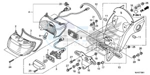 VT750C2SE Shadow - VT750C2S-E UK - (E) drawing TAILLIGHT (VT750C2B/ C2S)