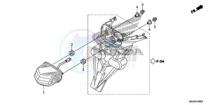 VFR1200XC drawing TAILLIGHT