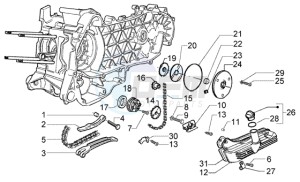 Granturismo 200 L U.S.A. drawing Pump group-oil pan