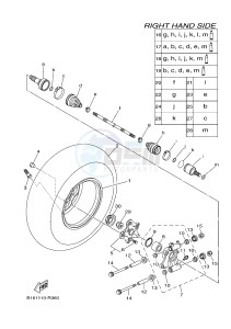 YFM700FWB YFM70KDXH KODIAK 700 (B16F) drawing REAR WHEEL 2