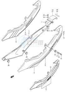 GS500E (E28) drawing FRAME COVER (MODEL K L M)