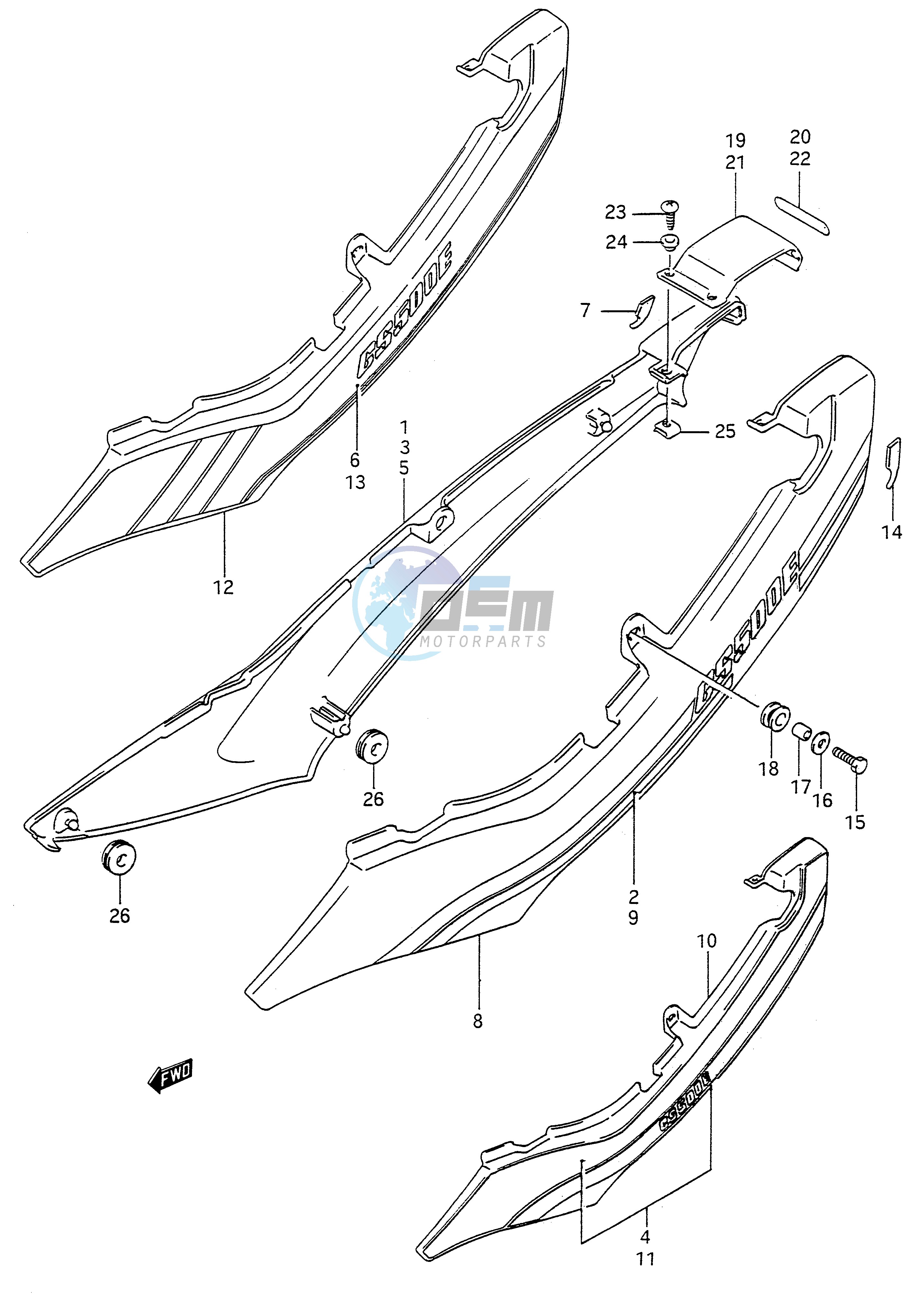 FRAME COVER (MODEL K L M)