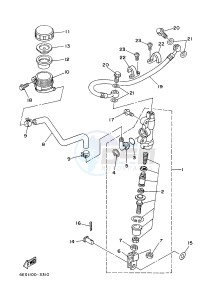 YZ85LW (1SN7 1SN9 1SP7 1SP9) drawing REAR MASTER CYLINDER