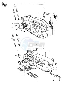 KX 250 (A) drawing CRANKCASE -- 74-76- -