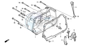 TRX90 drawing RIGHT CRANKCASE COVER