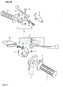 RM250 1999 drawing HANDLE GLIP-LEVER