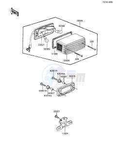 ZX 1100 A [GPZ] (A1-A2) [GPZ] drawing TAILLIGHT