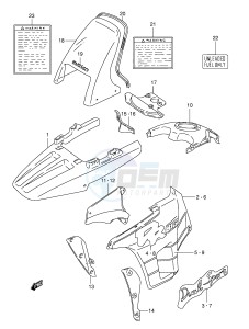 DR800S (E4) drawing COWLING BODY (MODEL M)