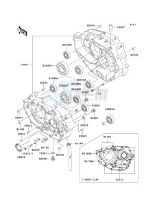 KLX 250 H [KLX250S] (H6F-H7F) H6F drawing CRANKCASE