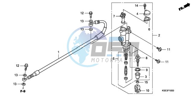 RR. BRAKE MASTER CYLINDER