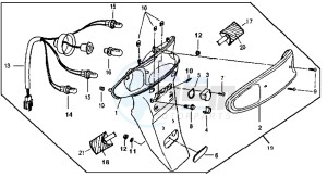 SUPER DUKE 125 drawing TAIL LIGHT - REAR SUSPENSION