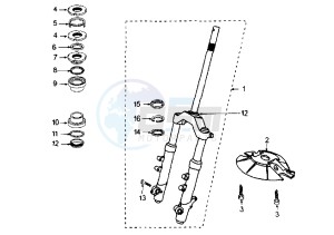 ELYSTAR - 125 cc drawing FRONT FORK