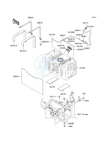 KRF 750 J [TERYX 750 FI 4X4 LE] (J9FA) J9FA drawing FUEL TANK