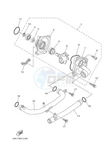 XP500A T-MAX 530 (59CE) drawing WATER PUMP