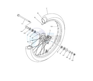 TT R E/LE 125 drawing FRONT WHEEL 19C--