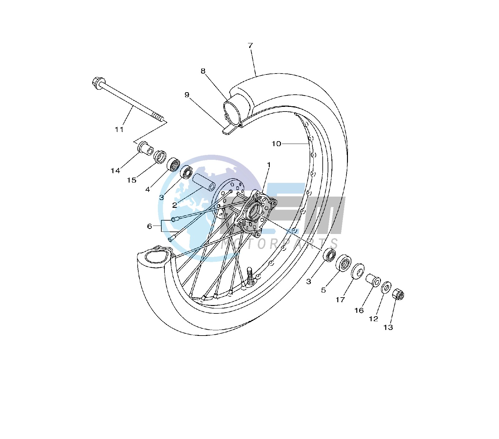 FRONT WHEEL 19C--