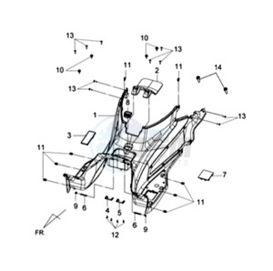 GTS 125I drawing FOOTREST