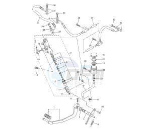 FZ6 FAZER S2 ABS 600 drawing REAR MASTER CYLINDER