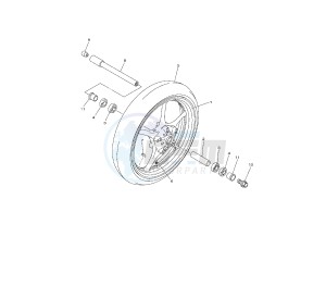 YZF R6 600 drawing FRONT WHEEL