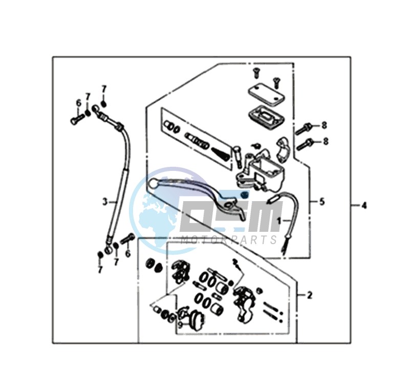 FRONT BRAKE  CALIPER / BRAKE LEVER /BRAKE LINE