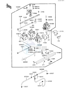 ZX 750 E [GPZ 750 TURBO] (E1-E2) [GPZ 750 TURBO] drawing THROTTLE ASSY -- ZX750-E2- -