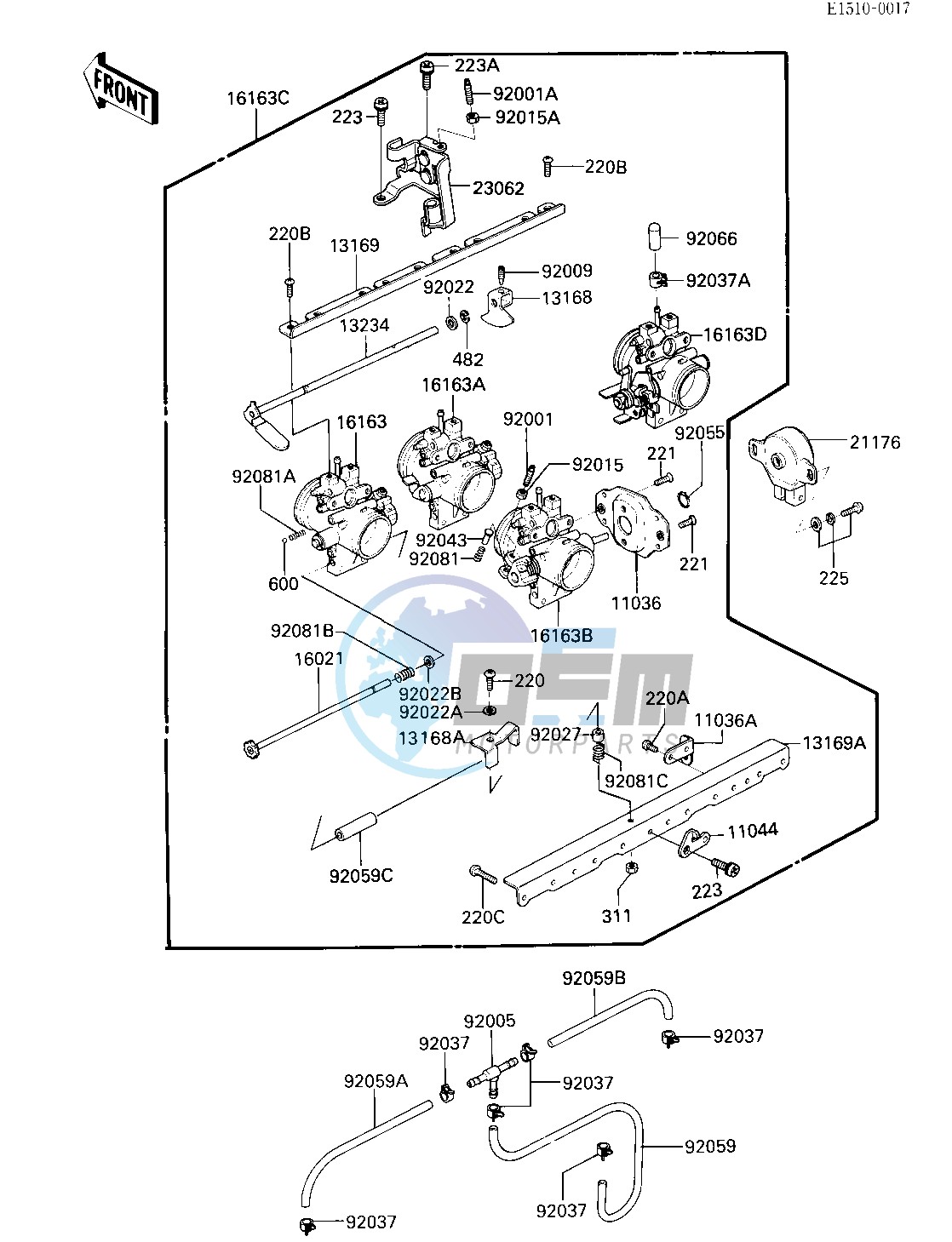 THROTTLE ASSY -- ZX750-E2- -