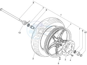 Liberty 50 4t drawing Front wheel