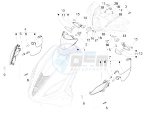 FLY 150 4T 3V IE (NAFTA) drawing Front headlamps - Turn signal lamps