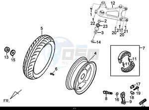 X'PRO 50 (25 Km/h) (AE05W9-NL) (E4) (L8-M1) drawing REAR WHEEL