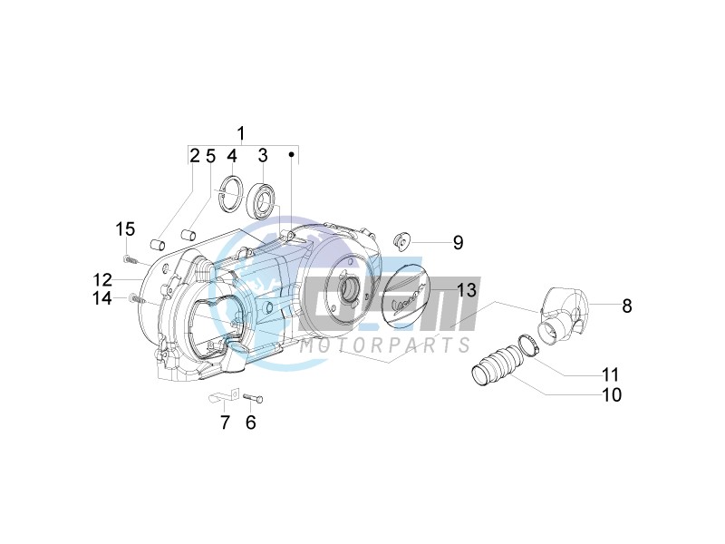 Crankcase cover and cooling