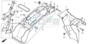 XL1000V VARADERO drawing REAR FENDER