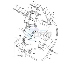 XC FLY ONE 150 drawing RADIATOR AND HOSE