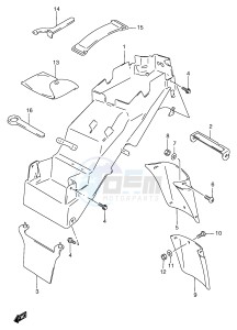 GSF1200 (E2) Bandit drawing REAR FENDER (GSF1200T ST V SV W SW X SX Y SY)