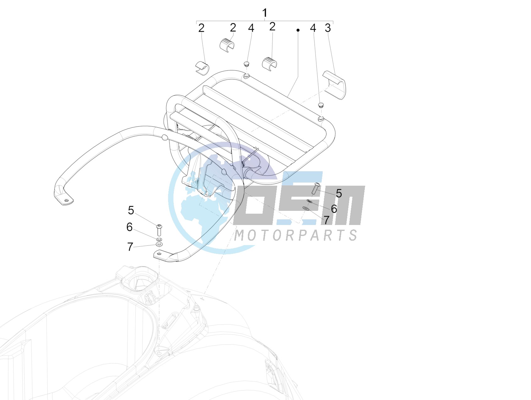 Rear luggage rack