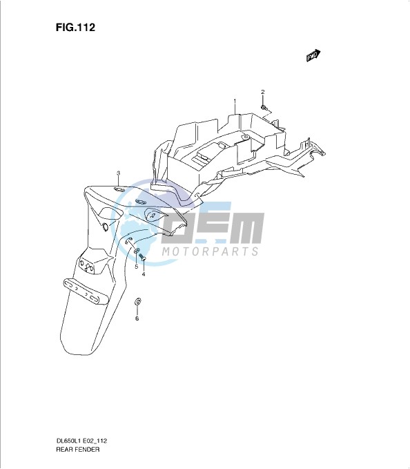 REAR FENDER (DL650AL1 E2)