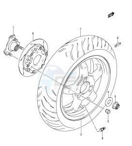 AN400 (E2) Burgman drawing REAR WHEEL