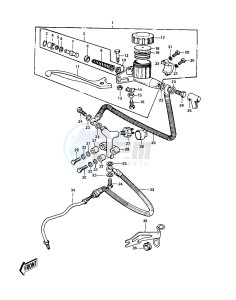 KZ 900 A (A4-A5) drawing FRONT MASTER CYLINDER