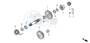 CR500R drawing KICK STARTER SPINDLE