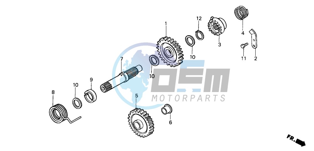 KICK STARTER SPINDLE