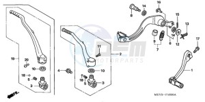 CRF450X9 Europe Direct - (ED) drawing PEDAL/KICK STARTER ARM