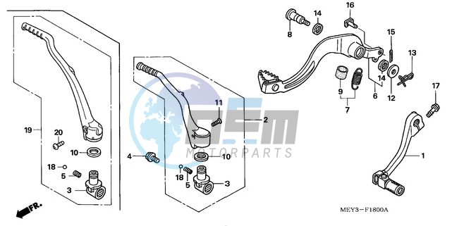 PEDAL/KICK STARTER ARM