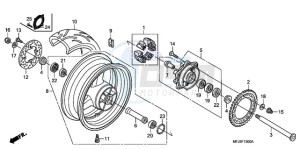 CBR600RR9 BR / MME SPC - (BR / MME SPC) drawing REAR WHEEL