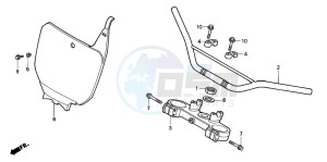 CR125R drawing HANDLE PIPE/TOP BRIDGE (CR125RS/RT/RV)