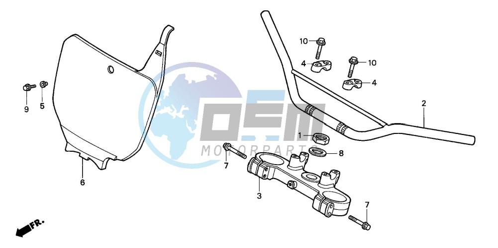 HANDLE PIPE/TOP BRIDGE (CR125RS/RT/RV)