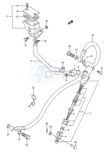 GS500E (E28) drawing REAR MASTER CYLINDER