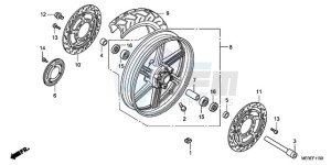 CBF600N9 UK - (E / MKH) drawing FRONT WHEEL