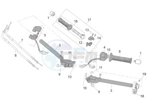 RSV4 1000 Racing Factory L.E. (APAC) (AUS, CP, Ja, MY, NZ, RI, VN) drawing Handlebar - Controls