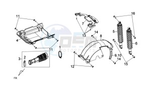 JOYRIDE 125 drawing REAR FENDER /REAR SUSPENSION